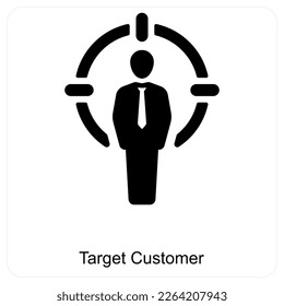 Target Customer and focus icon concept