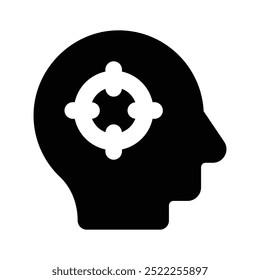 Target customer icon design in editable design style