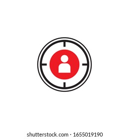Target customer icon design. vector illustration