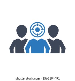 Target customer icon. vector designs
