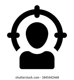 Target customer in modern filled vector