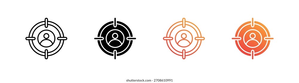 Zielkunde - Symbolsatz für mehrere Stile