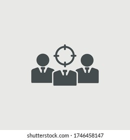Target customer vector icon illustration sign