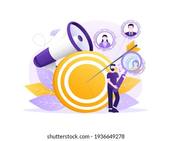 Target customers in abstract style. Icon for marketing design. Vector illustration.