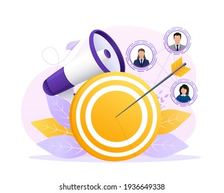 Target customers in abstract style. Icon for marketing design. Vector illustration.