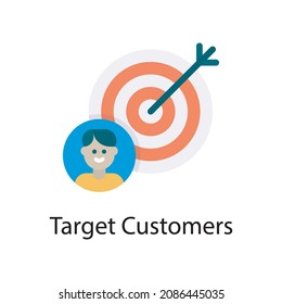 Target Customers vector Flat Icon Design illustration. Web And Mobile Application Symbol on White background EPS 10 File