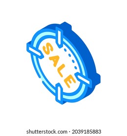 target dale isometric icon vector. target dale sign. isolated symbol illustration