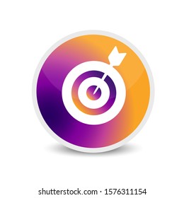 Target dart with arrow icon vector logo art