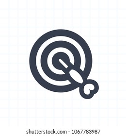 Target & Dart - Cutout Icons. A professional, pixel-aligned icon.