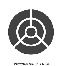 Target, dart, dartboard icon vector image. Can also be used for shapes and geometry. Suitable for use on web apps, mobile apps and print media.