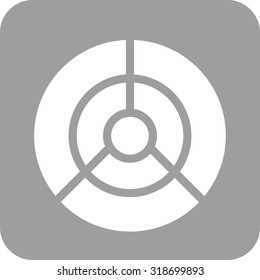 Target, dart, dartboard icon vector image. Can also be used for shapes and geometry. Suitable for use on web apps, mobile apps and print media.