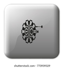 Target with dart flat vector icon.