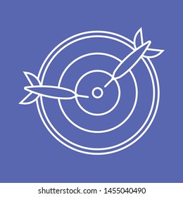Target dart game vector icon