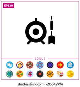 Target and dart icon