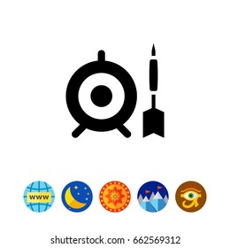 Target and dart icon