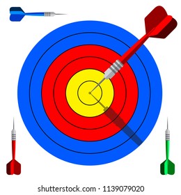 Target dart icon. Template vector design for business goal, advertising, shooting target marketing solutions concept.