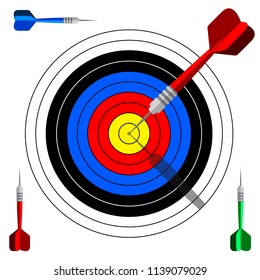 Target dart icon. Template vector design for business goal, advertising, shooting target marketing solutions concept.