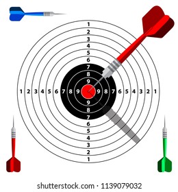 Target dart icon. Template vector design for business goal, advertising, shooting target marketing solutions concept.