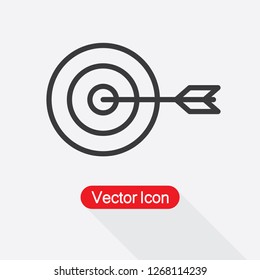 Target With Dart Icon Vector Illustration Eps10