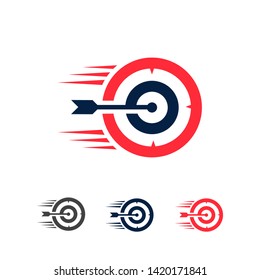 Target / Dart icon vector illustration. Fast target logo. One of set web icons