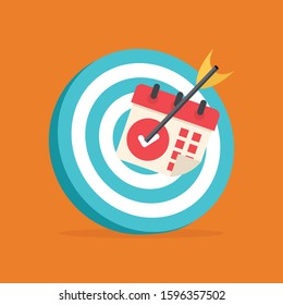 Target and Dart Vector illustration. suitable for workflow layout, diagram, business step options, banner, web design, etc.