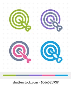 Target & Dart - Zap & Tap Icons. A professional, pixel-aligned icon.