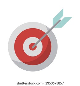 Target dartboard with arrow symbol