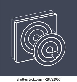 Target dartboard digital creative graphic