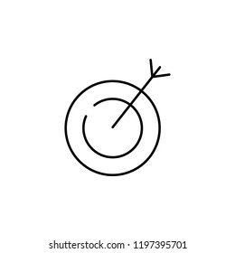 target, dartboard icon. Element of business start up icon for mobile concept and web apps. Thin line target, dartboard icon can be used for web and mobile