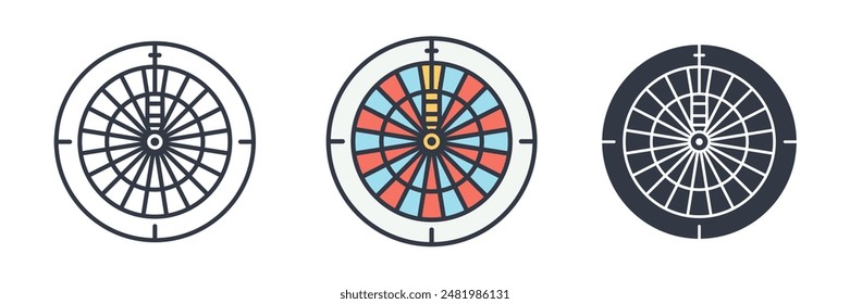 Target Dartboard Icon symbol vector illustration isolated on white background