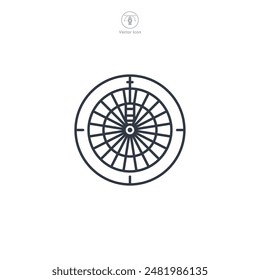 Ziel Dartboard Symbol Vektorillustration auf weißem Hintergrund isoliert