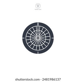 Ziel Dartboard Symbol Vektorillustration auf weißem Hintergrund isoliert