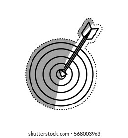 Target dartboard symbol icon vector illustration graphic design