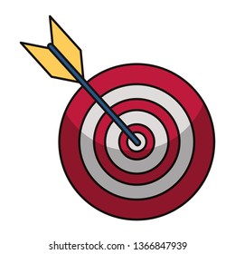 Target dartboard symbol isolated