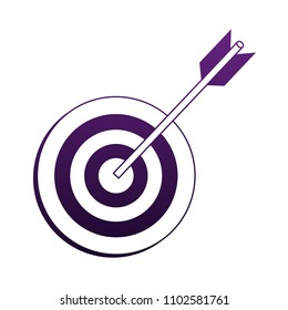 Target dartboard symbol in purple lines