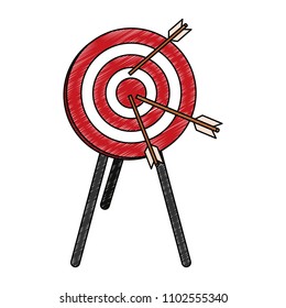 Target dartboard symbol scribble