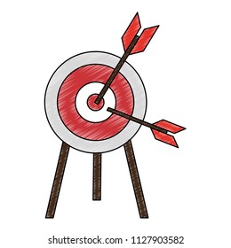 Target dartboard symbol scribble