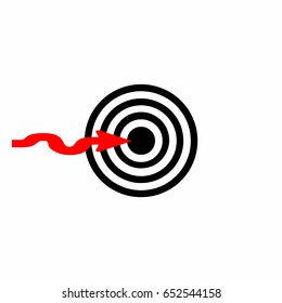 target - dartboard vector with arrow