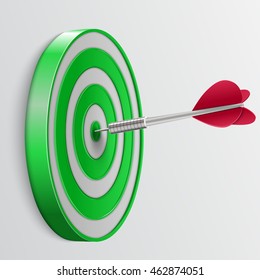Target with darts, 3d icon