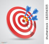 Target with darts, Target 3d icon, Vector illustration