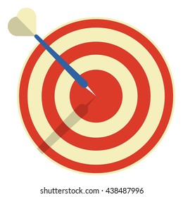 Target with darts, 3d icon, Vector illustration