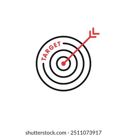 target and darts concept on white background