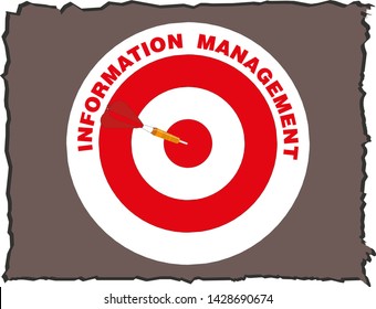 Target with darts, icon, Vector illustration