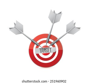 target and darts illustration design over a white background