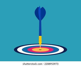 Target darts isolated on blue background. vector illustration