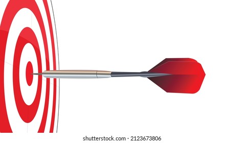 Target, darts. Success business concept. Creative idea on a white background. copy space. Vector illustration
