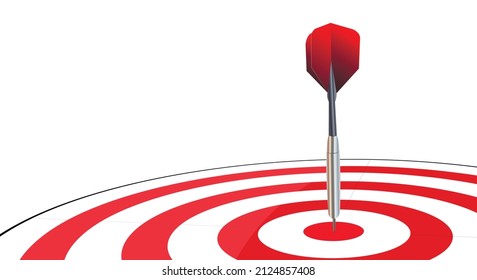 Target, darts. Success business concept. Creative idea on a white background. copy space. Vector illustration