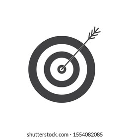 
Target Darts Symbol. Goal. Vector linear icon isolated on white background.