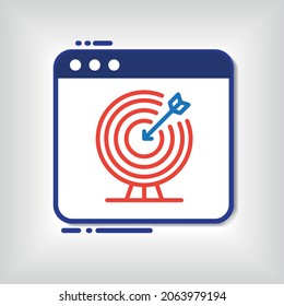 target dashboard icon in business, programming, clear
