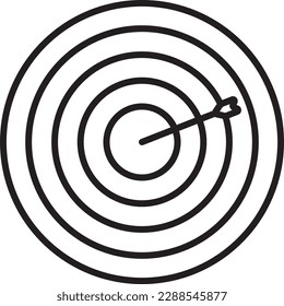 Target Data management iconwith black outline style. goal, success, solution, objective, accuracy, accurate, center. Vector illustration